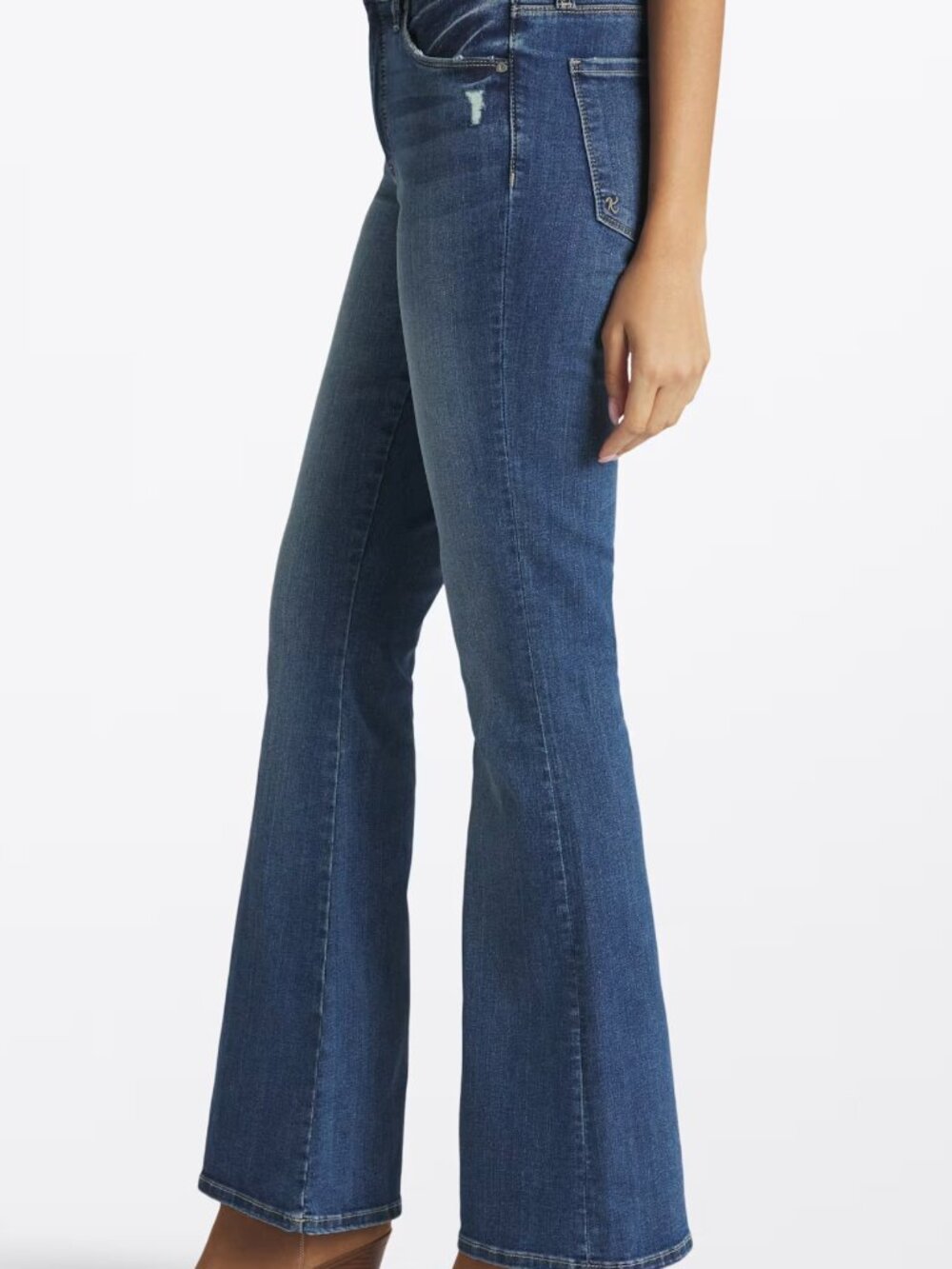 Kut From The Kloth High Rise Flare Jeans Mid Wash Stretch Size 10 33" Inseam - Picture 3 of 5